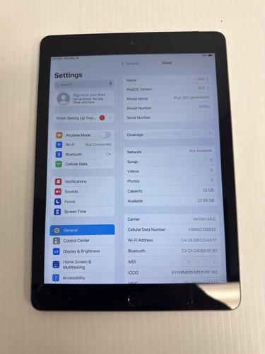 Apple ipad 6th gen a1954 - apple,